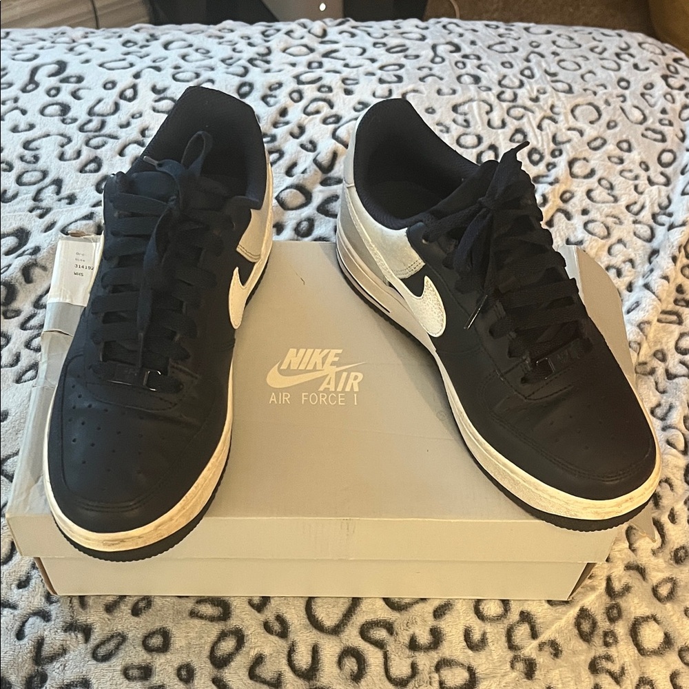 Nike Air Force 1 Black and White Shoes